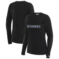 WEAR by Erin Andrews x Gracie Hunt Women's Mesh Panel Long Sleeve T-Shirt - Seattle Seahawks T-shirts