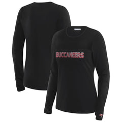 WEAR by Erin Andrews x Gracie Hunt Women's Mesh Panel Long Sleeve T-Shirt - Tampa Bay Buccaneers T-shirts