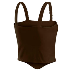 WEAR by Erin Andrews x Gracie Hunt Women's Chain Link Corset Top - Cleveland Browns Tops