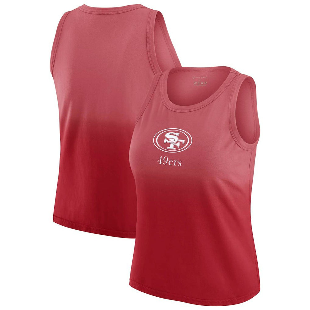 WEAR by Erin Andrews x Gracie Hunt Women's Ombre Tank Top - San Francisco 49ers Tops
