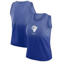 WEAR by Erin Andrews x Gracie Hunt Women's Ombre Tank Top - Los Angeles Rams Tops