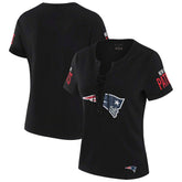WEAR by Erin Andrews x Gracie Hunt Women's Draft Me Lace-Up T-Shirt - New England Patriots T-shirts