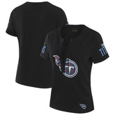 WEAR by Erin Andrews x Gracie Hunt Women's Draft Me Lace-Up T-Shirt - Tennessee Titans T-shirts