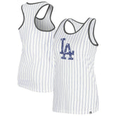 White Los Angeles Dodgers New Era Women's Gameday Pinstripe Tank Top