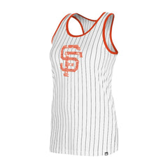 White San Francisco Giants New Era Women's Gameday Pinstripe Tank Top