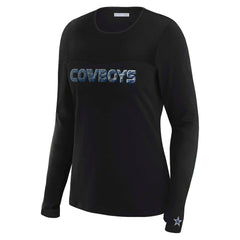 WEAR by Erin Andrews x Gracie Hunt Women's Mesh Panel Long Sleeve T-Shirt - Dallas Cowboys T-shirts