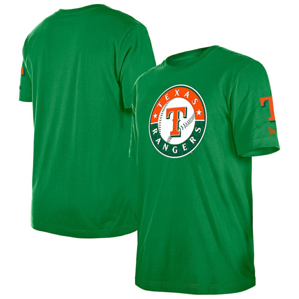 Kelly Green Texas Rangers New Era St. Patrick's Day Shamrock Fill T-Shirt
