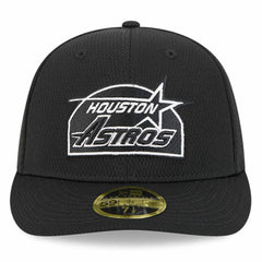 Black Houston Astros New Era 2025 MLB Clubhouse Low Profile 59FIFTY Fitted Hat