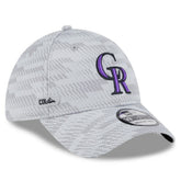 Gray Colorado Rockies New Era 2025 MLB Clubhouse 39THIRTY Flex Hat
