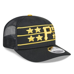 Black Pittsburgh Pirates New Era 2025 Batting Practice 9SEVENTY Stretch-Snap Trucker Hat