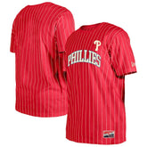 Red Philadelphia Phillies New Era Throwback Pinstripe T-Shirt
