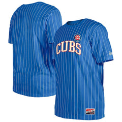Royal Chicago Cubs New Era Throwback Pinstripe T-Shirt