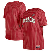 Red Arizona Diamondbacks New Era Throwback Pinstripe T-Shirt