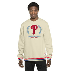 Cream Philadelphia Phillies New Era Throwback Pullover Sweatshirt