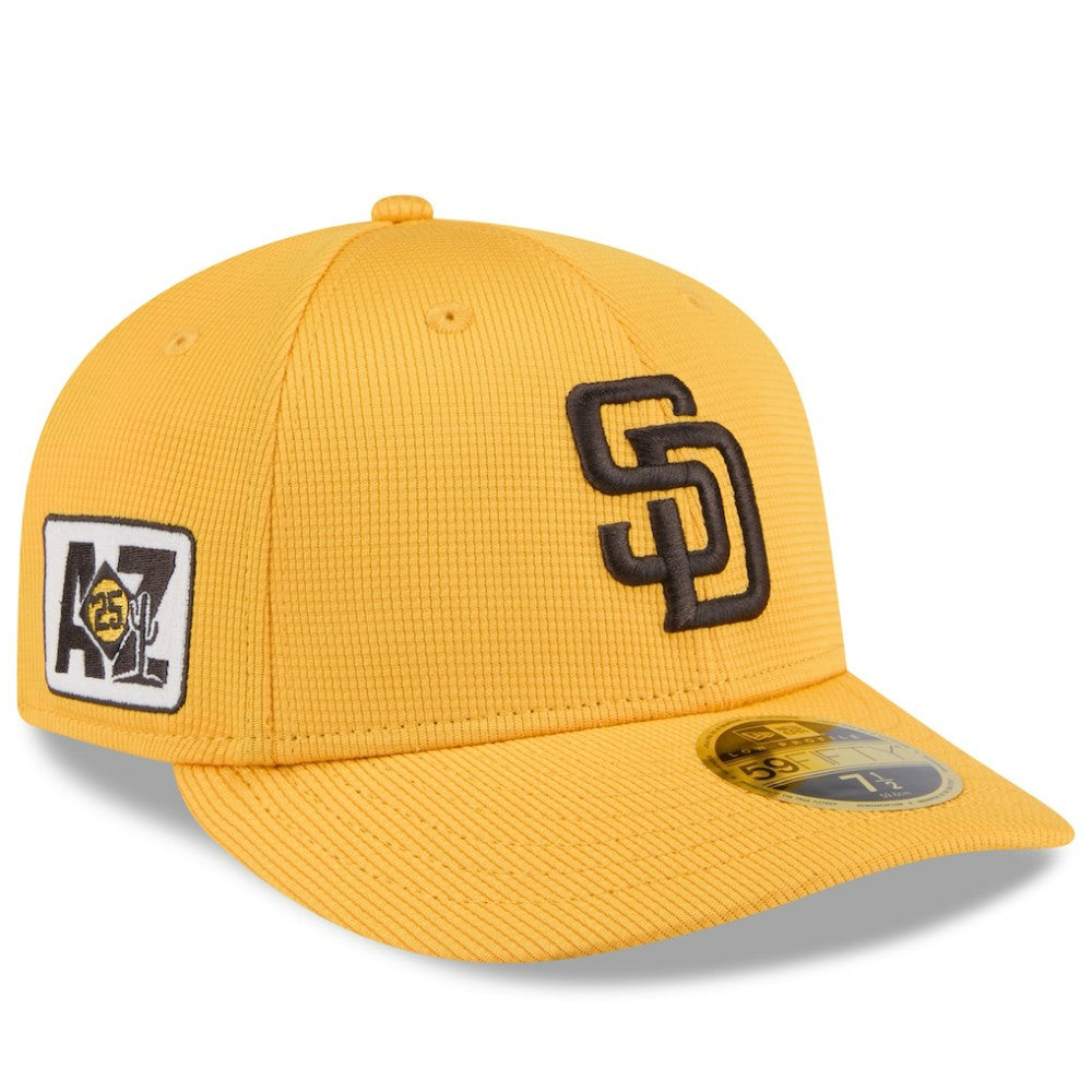 Gold San Diego Padres New Era 2025 Spring Training Low Profile 59FIFTY Fitted Hat