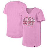 NHL Detroit Red Wings New Era Girl's Youth Flip Sequin V-Neck T-Shirt