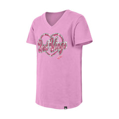 NHL Detroit Red Wings New Era Girl's Youth Flip Sequin V-Neck T-Shirt