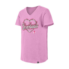NHL Chicago Blackhawks New Era Girl's Youth Flip Sequin V-Neck T-Shirt