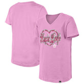 NHL Toronto Maple Leafs New Era Girl's Youth Flip Sequin V-Neck T-Shirt