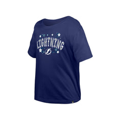 NHL Tampa Bay Lightning New Era Girl's Youth Flip Sequin T-Shirt