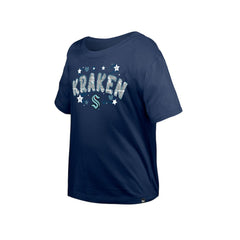 NHL Seattle Kraken New Era Girl's Youth Flip Sequin T-Shirt