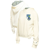 NHL New York Rangers New Era Women's Glam Game Quarter-Zip Cropped Floral Hoodie Pullover
