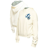 NHL Tampa Bay Lightning New Era Women's Glam Game Quarter-Zip Cropped Floral Hoodie Pullover