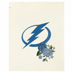 NHL Tampa Bay Lightning New Era Women's Glam Game Quarter-Zip Cropped Floral Hoodie Pullover