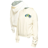 NHL Carolina Hurricanes New Era Women's Glam Game Quarter-Zip Cropped Floral Hoodie Pullover