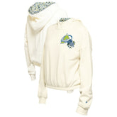 NHL Colorado Avalanche New Era Women's Glam Game Quarter-Zip Cropped Floral Hoodie Pullover