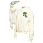 NHL Florida Panthers New Era Women's Glam Game Quarter-Zip Cropped Floral Hoodie Pullover