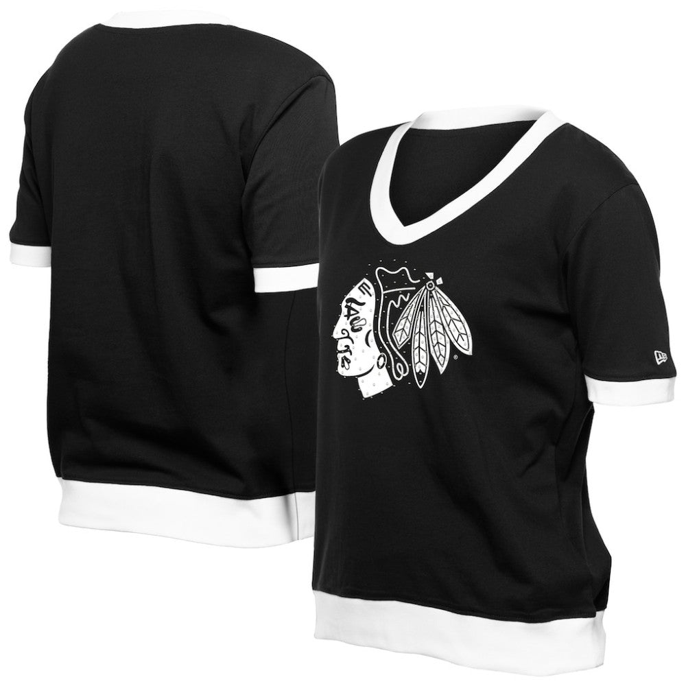 NHL Chicago Blackhawks New Era Women's Game Day Rhinestuds T-Shirt