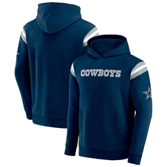 Darius Rucker Collection Football Washed Pullover Hoodie - Dallas Cowboys Hoodies
