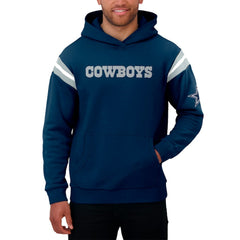 Darius Rucker Collection Football Washed Pullover Hoodie - Dallas Cowboys Hoodies