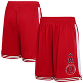 Red Los Angeles Angels Youth Infielder Shorts
