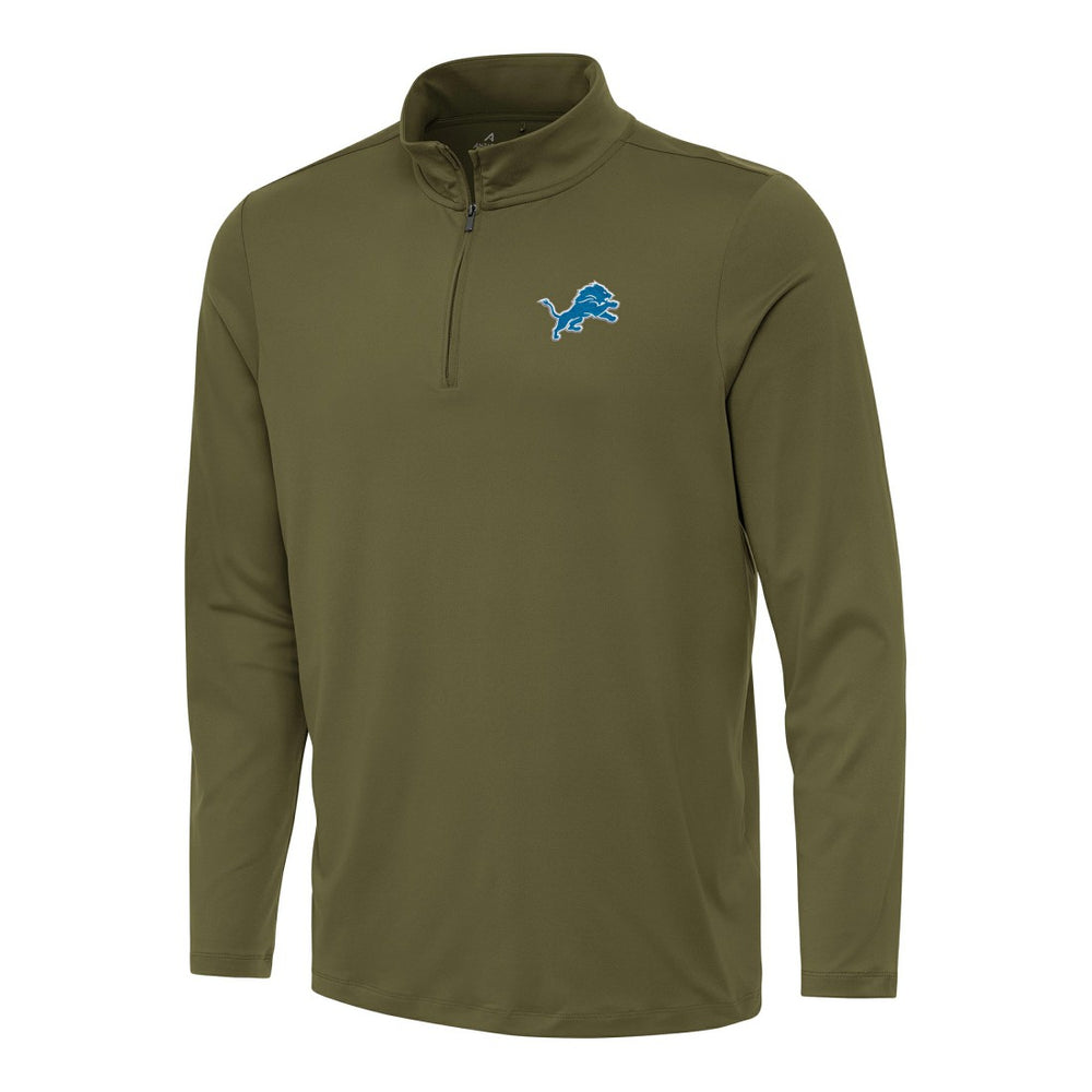 Antigua Reprocess Quarter-Zip Top - Detroit Lions Tops