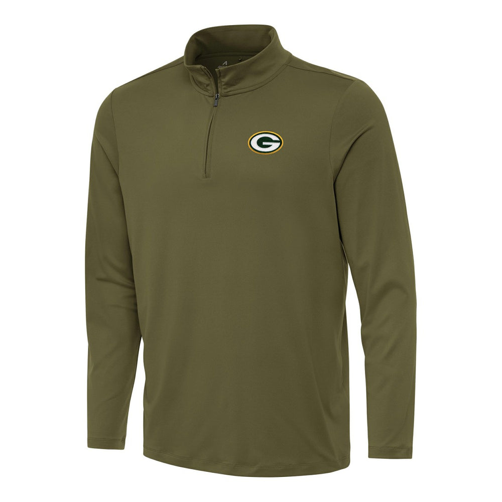 Antigua Reprocess Quarter-Zip Top - Green Bay Packers Tops