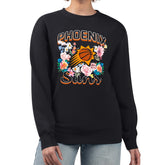 Phoenix Suns G-III 4Her by Carl Banks Women's Flowers Team Logo Graphic Fleece Crewneck Pullover Sweatshirt