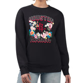 Houston Rockets G-III 4Her by Carl Banks Women's Flowers Team Logo Graphic Fleece Crewneck Pullover Sweatshirt sale