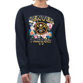 Denver Nuggets G-III 4Her by Carl Banks Women's Flowers Team Logo Graphic Fleece Crewneck Pullover Sweatshirt sale