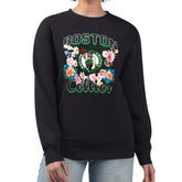 Boston Celtics G-III 4Her by Carl Banks Women's Flowers Team Logo Graphic Fleece Crewneck Pullover Sweatshirt