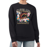 Cleveland Cavaliers G-III 4Her by Carl Banks Women's Flowers Team Logo Graphic Fleece Crewneck Pullover Sweatshirt sale