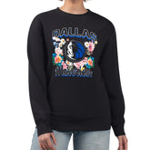 Dallas Mavericks G-III 4Her by Carl Banks Women's Flowers Team Logo Graphic Fleece Crewneck Pullover Sweatshirt sale