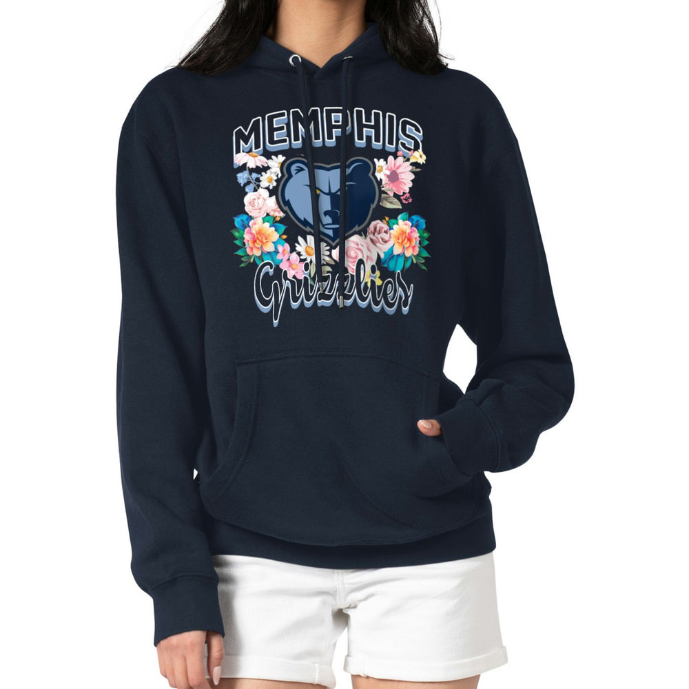 Memphis Grizzlies G-III 4Her by Carl Banks Women's Flowers Team Logo Graphic Fleece Pullover Hoodie