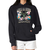 Milwaukee Bucks G-III 4Her by Carl Banks Women's Flowers Team Logo Graphic Fleece Pullover Hoodie