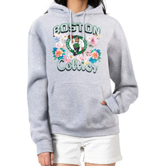 Boston Celtics G-III 4Her by Carl Banks Women's Flowers Team Logo Graphic Fleece Pullover Hoodie