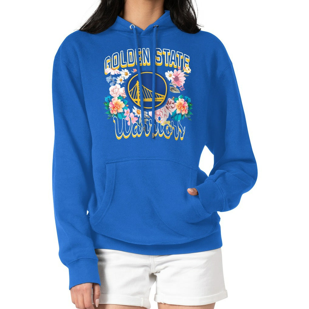 Golden State Warriors G-III 4Her by Carl Banks Women's Flowers Team Logo Graphic Fleece Pullover Hoodie sale