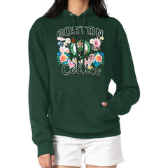 Boston Celtics G-III 4Her by Carl Banks Women's Flowers Team Logo Graphic Fleece Pullover Hoodie
