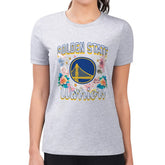 Golden State Warriors G-III 4Her by Carl Banks Women's Super-Slim Fit Lightweight Flowers Team Logo Graphic T-Shirt sale
