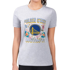 Golden State Warriors G-III 4Her by Carl Banks Women's Super-Slim Fit Lightweight Flowers Team Logo Graphic T-Shirt sale